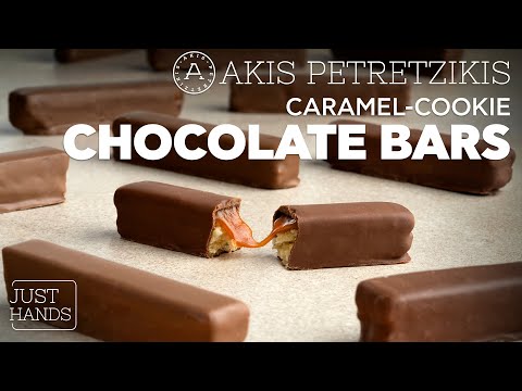 Caramel-Cookie Chocolate Bars | Akis Petretzikis