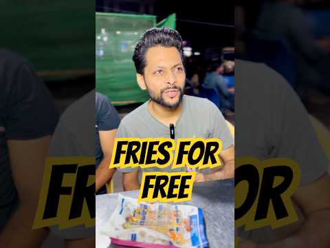 Free fries khanay ki trick😂 Wait for the end 😁 Salman Noman❤️ #shorts