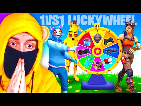 DAS 1vs1 FORTNITE LUCKY WHEEL YOUTUBER BATTLE mit HANDICAP! 🍀⚔️