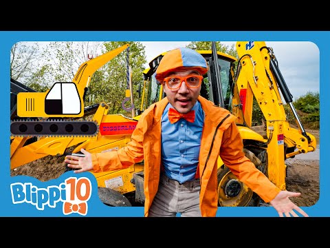 Blippi The Builder! Top 10 Construction Videos | Blippi  | Moonbug Kids - Art for Kids 🖌️