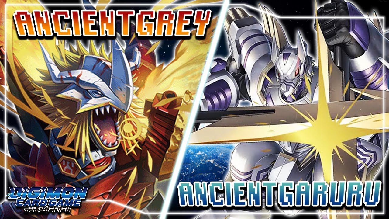 Digimon Card Game : AncientGreymon (Red) VS AncientGarurumon (Blue)