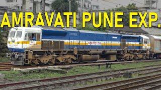 WDP 4D, Amravati Pune Express snakes into PUNE Junction | Indian Railways