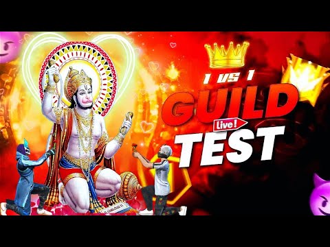 🔥 Guild Test Live 1v4 + 1v1  | Join HANUMAN⚡TM | Custom Room FF Live 💥
