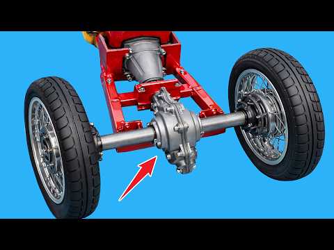 Wish China and Japan thought of this sooner! Turn a bicycle into a chainless 3-wheel motorbike