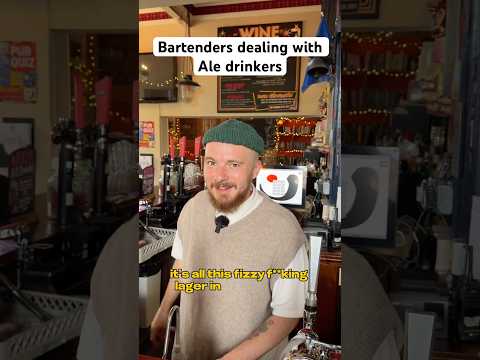 Bartenders vs Ale drinkers #bartender #hospitality #comedy #ale #beer #alcohol