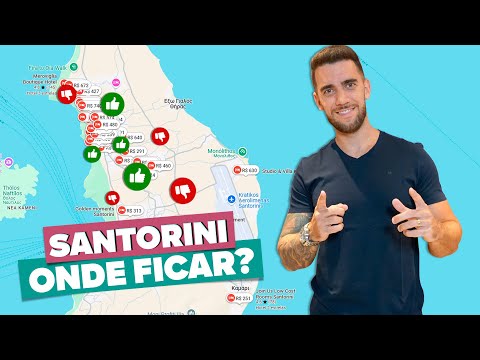 Onde ficar em SANTORINI! Melhor região da ilha, praias, hotéis bons e baratos!