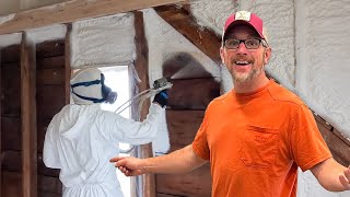 I SPRAY FOAM Insulated Our 1800's FARM House | DIYer Vs Pro