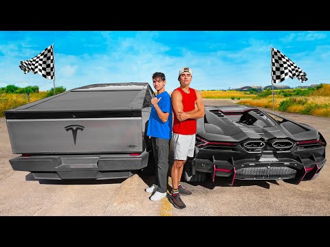 Lamborghini Revuelto vs Tesla Cybertruck | DRAG RACE