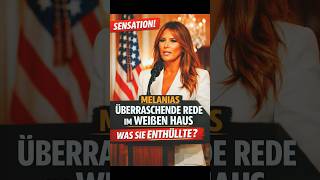 Melanias überraschende Rede im Weißen Haus - Was sie enthüllte #melaniatrump