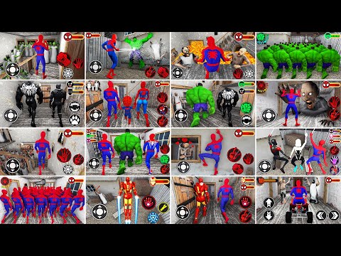 Playing as EVERYONE Mix: SpiderMan, Hulk, IronMan, Venom in Granny House