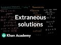 Understanding Extraneous Solutions