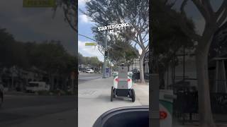 He had road rage with a robot 😂