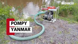 Pompa spalinowa szlamowa Yanmar – przepompowanie wody ze zbiornika | test działania