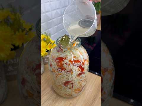Маринована капуста за 1 добу🥬🌶️🫑
