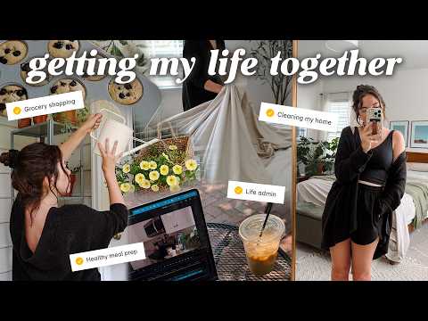 Getting My Life Together 🍃 | Cleaning, Life Admin Grocery Shopping & Simple Meals