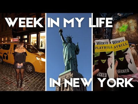 week in my life in NY 🗽🚕🍕🎭 being a tourist, wicked on broadway, statue of liberty