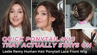 Perfect Ponytail Wig? Leslie Remy Human Hair Wig Full Review & Styling Tips!| UniWigs