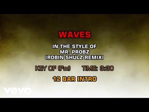 Mr. Probz – Waves -Robin Shulz Remix (Karaoke)