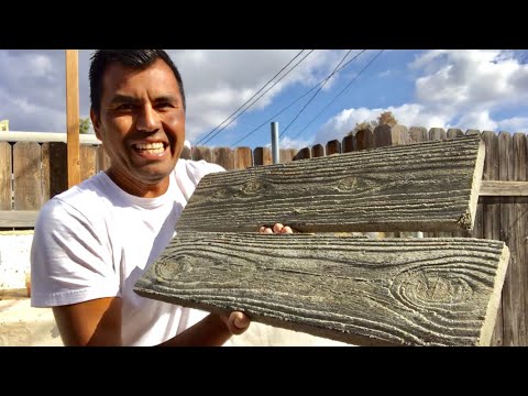 REVESTIMIENTOS DE $99 CENTAVOS SIMULACION MADERA / concreté panel wood stamp