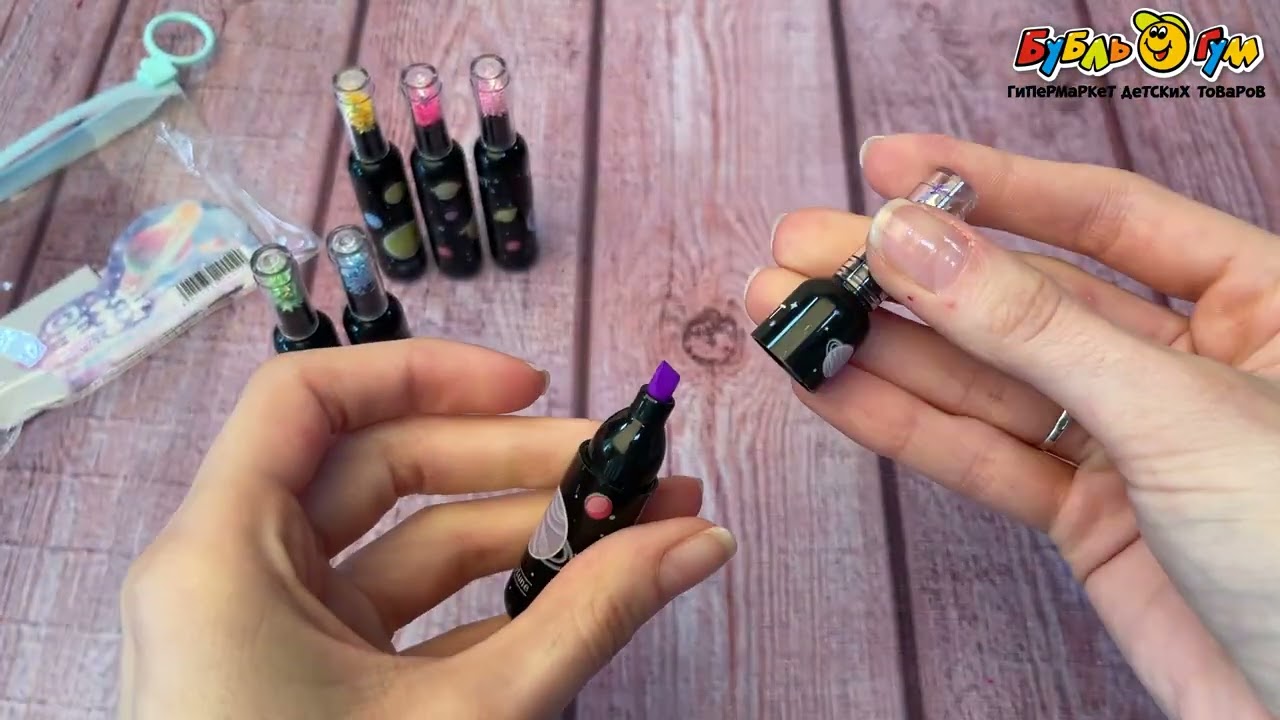 Набор маркеров JUNGER Planet с блестками 6шт - видео Набор маркеров JUNGER Planet с блестками 6шт - видео