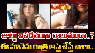 జుట్టు విపరీతంగా రాలుతుందా..?  ఈ నూనెను రాత్రి అప్లై చేస్తే చాలు..! | ManamTv Andhra Pradesh
