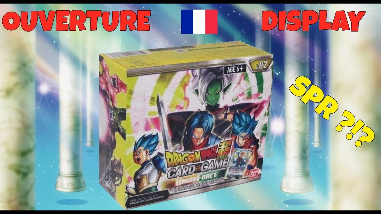 OUVERTURE DISPLAY/24 BOOSTERS BT2 UNION FORCE : SPR ?!? DRAGON BALL SUPER CARD GAME