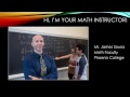Introduction to Your Math Instructor