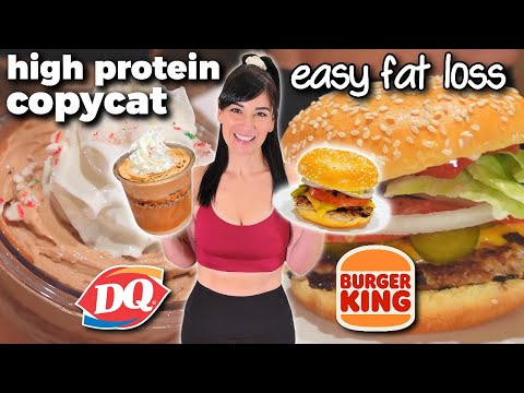 2 HIGH PROTEIN Fast Food Copycat Recipes at Home for EASY FAT LOSS (Whopper & Blizzard)