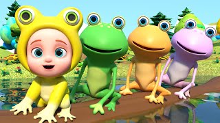 Five Little Speckled Frogs + More Nursery Rhymes & Kids Songs | Learn Numbers & Colors