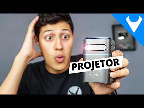 Mais barato! ADEUS TV SMART de 32''! O MELHOR PROJETOR que você poderia TER! #unboxing