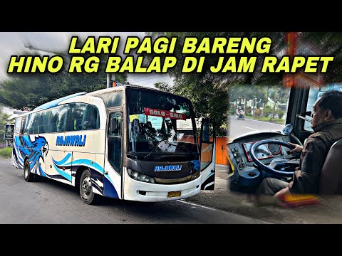 Lari Pagi Bareng Hino RG Balap Di Jam Rapet ❗️ Kencang & Anti Ngetem ❗️| trip Rajawali AD 7202 OA