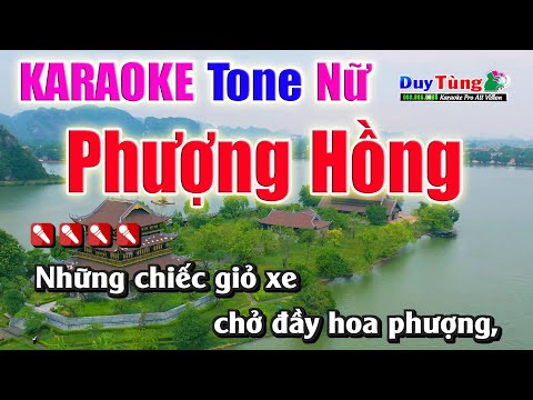 Phượng Hồng || Karaoke – Tone Nữ || Nhạc Sống Duy Tùng
