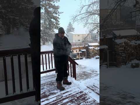 -40 feels like -52! Hot water challenge! #winter #canadianlife