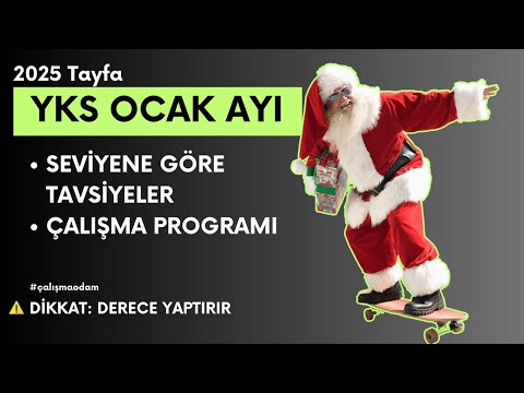 Seviyene Göre Ocak Ayı Tavsiyeleri / YKS ( TYT + AYT ) 2025 Tayfa