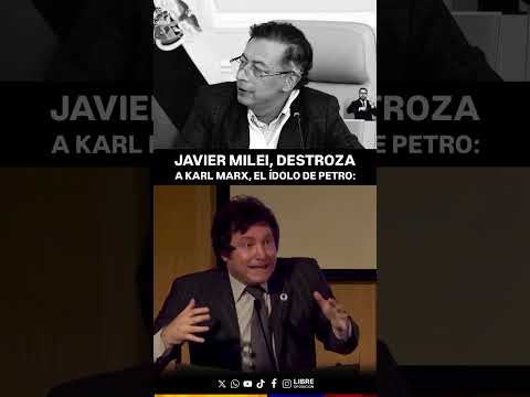 #Urgente 🚨 #Colombia 🇨🇴 Argentina 🇦🇷 ¡JAVIER MILE, DESTROZA A KARL MARX, EL ÍDOLO DE PETRO!
