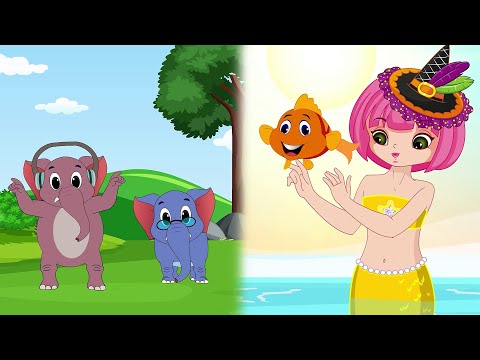 Ek Mota Hathi Machli Jal Ki Rani Hai Lala ji Ne Kela Khaya Chanda Mama - Kids Learning Poems | Rhyme