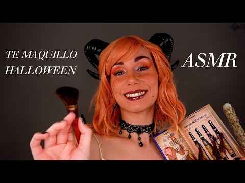 ASMR TE MAQUILLO en Halloween 🖤🧡 Relajante 💤 Roleplay en Español 🎃 Atención Personal