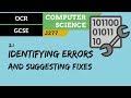 Identifying and Fixing Errors in Algorithms