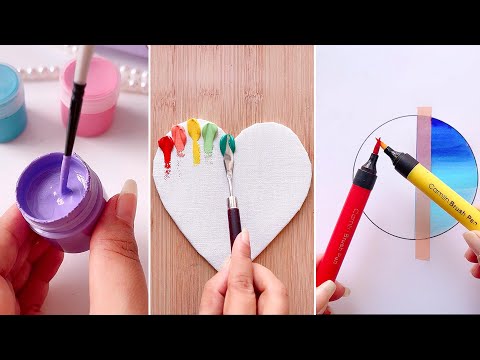 10 EASY ART IDEAS  || Painting hacks  for BEGINNERS || easy art tips || painting techniques