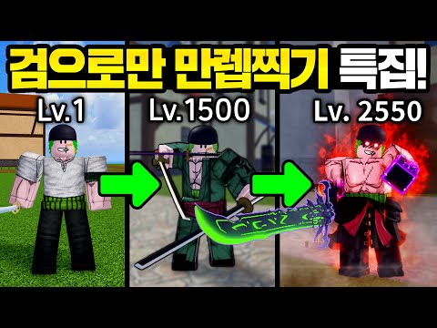 오로지 "검으로만" 만렙찍기!! 그리고 모든 검 다 모으기!! [블록스피스 놀러나온 조로 몰아보기 특집]