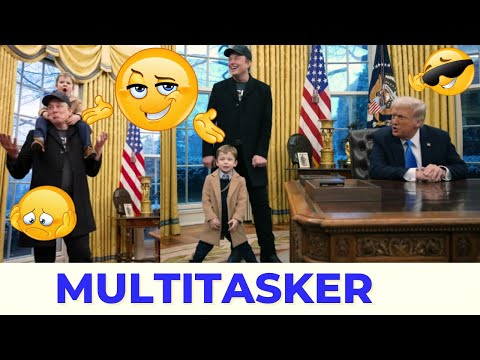 Elon musk and his son ‘Little X’ at the Oval Office, meet President Trump.