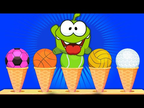 Aprenda esportes e cores com deliciosas colheres de sorvete! 🎨⚽ | Aprenda com Om Nom | Fun Learning