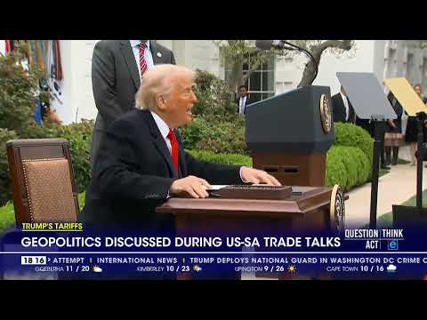 YouTube video thumbnail: Geopolitics Discussed During US-SA Trade Talks