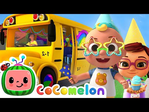 Wheels on the Birthday Bus Go Round and Round | CoComelon Kids Songs & Nursery Rhymes