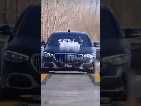اختبار ثبات السيارة الصينية نيو في المطبات و تتميز على سيارة الالمانية مايباخ( مارسيدس).