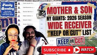 🔴 LIVE! Mom & Son G‑Men’s “Keep or Cut” Showdown – Giants WR Cuts to 5‑6! Who Makes Final List? 🤯