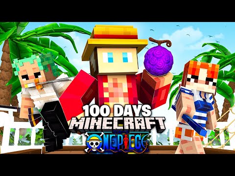 I Survived 100 DAYS in ONE PIECE Minecraft [Full Movie]