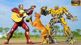 Iron Man vs Bumblebee | Tony Stark's Best Iron Man Suit Ups | MCU Compilation (4K)