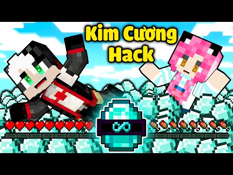 REDHOOD THỬ THÁCH 24GIỜ HACK KIM CƯƠNG VÔ HẠN TRONG MINECRAFT*MỀU SỐNG TRONG THẾ GIỚI TOÀN KIM CƯƠNG