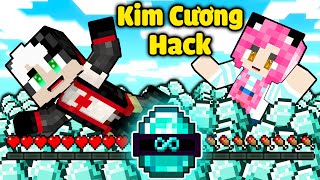 REDHOOD THỬ THÁCH 24GIỜ HACK KIM CƯƠNG VÔ HẠN TRONG MINECRAFT*MỀU SỐNG TRONG THẾ GIỚI TOÀN KIM CƯƠNG